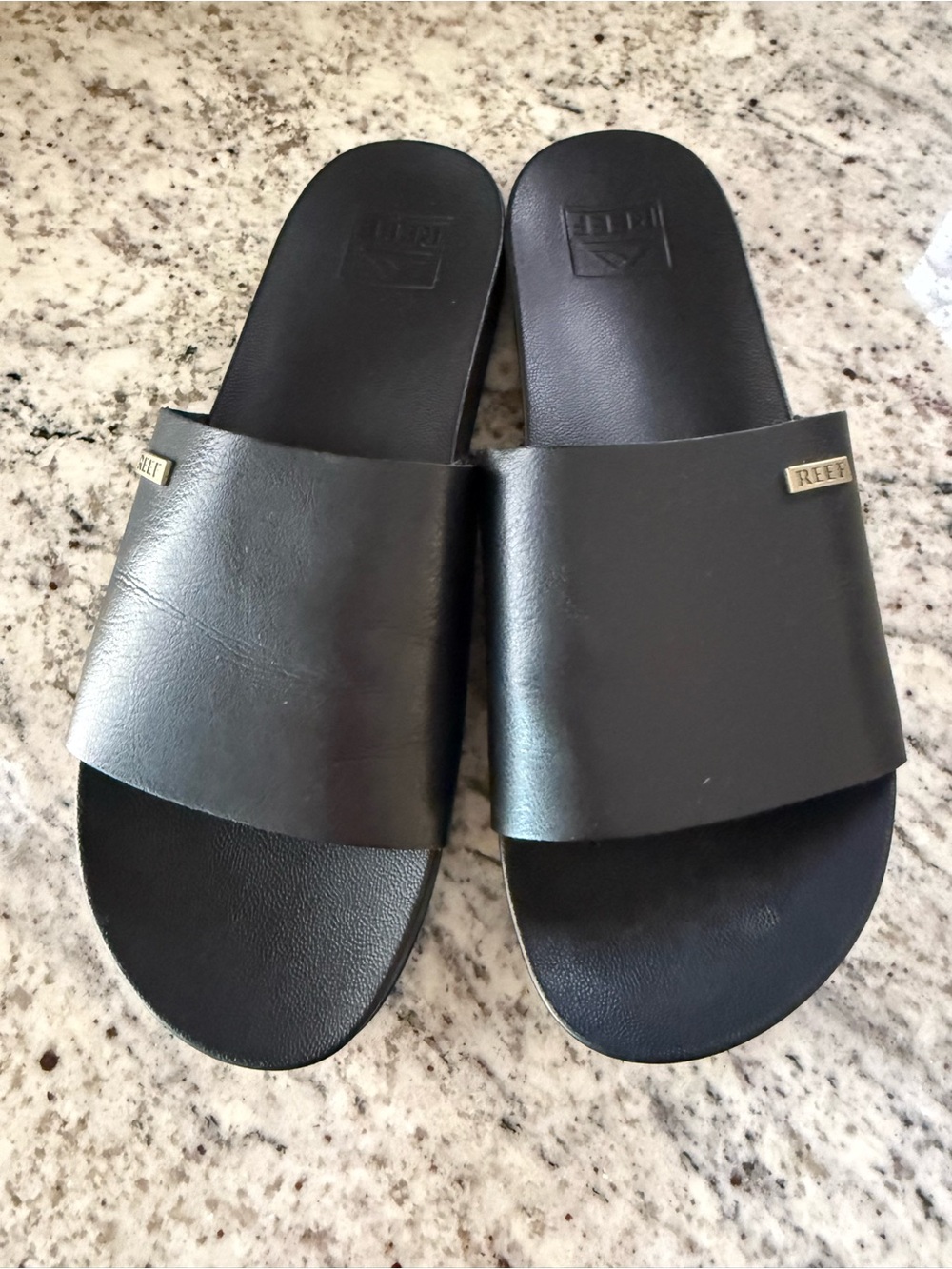 Reef Black Cushion Scout Slides Sandal Minimalist Comfy Coastal Euro Summer 8 - Picture 5 of 12